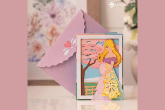 Chloe Layered Greeting Card Svg Portrait