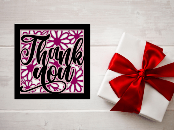 Daisy Card Svg Cut File With Thanks
