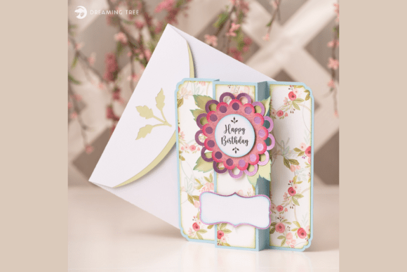 Layered Floral Birthday SVG Card