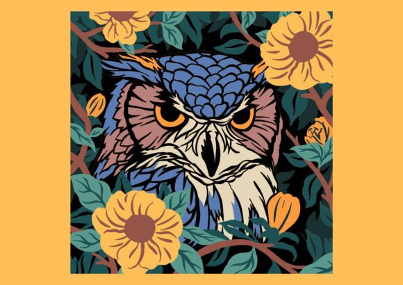 Floral Owl Bird Shadow Box SVG Paper Art