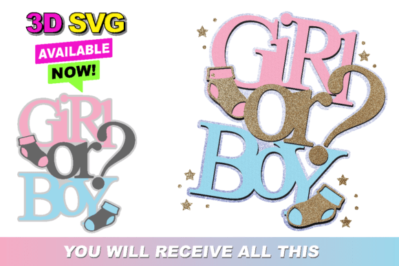 Girl Or Boy Cake Topper SVG Reveal