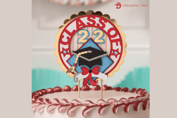 Graduation Numbers Cake Topper Svg