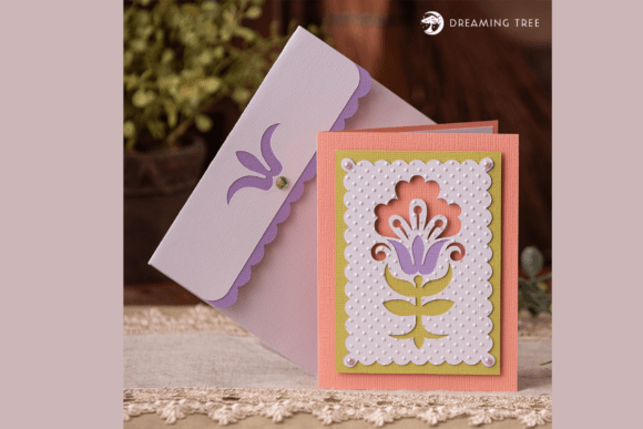 Elegant Layered Greeting Card Svg Panel