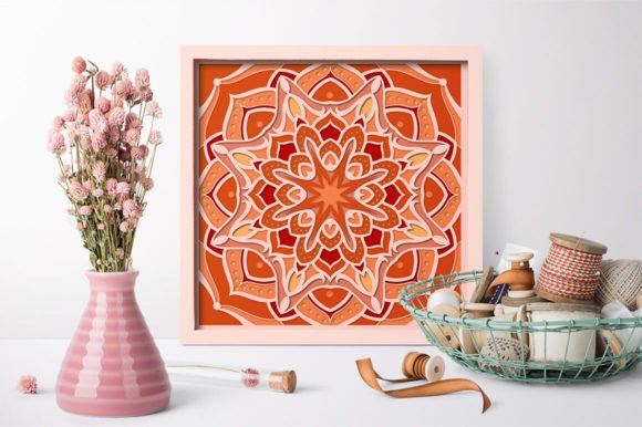 Papercut Mandala Shadow Box Svg Template