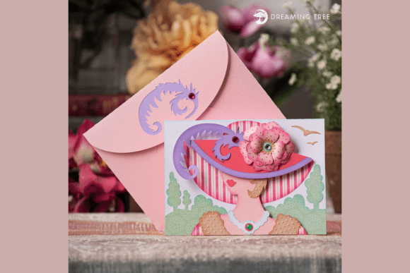 Rosey Layered Greeting Card Svg Floral