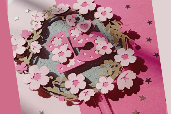 Cherry Blossom Cake Topper SVG Shaker