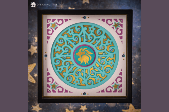 Zodiac Mandala Shadow Box Svg Set