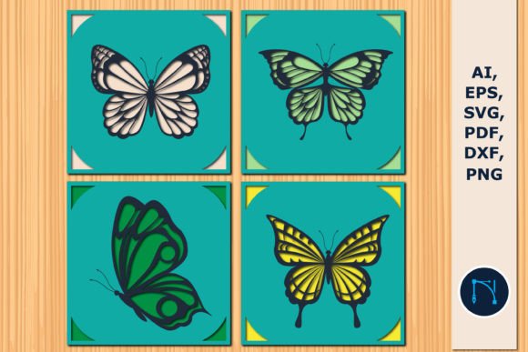 Paper Cut Butterfly Card Svg Bundle