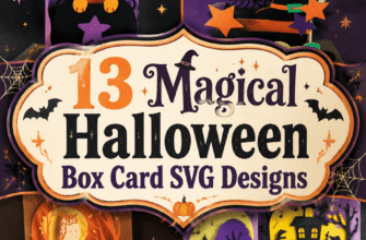 13 Magical Halloween Box Card SVG Designs