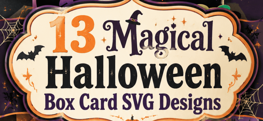 13 Magical Halloween Box Card SVG Designs