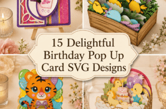 15 Delightful Birthday Pop Up Card SVG Designs