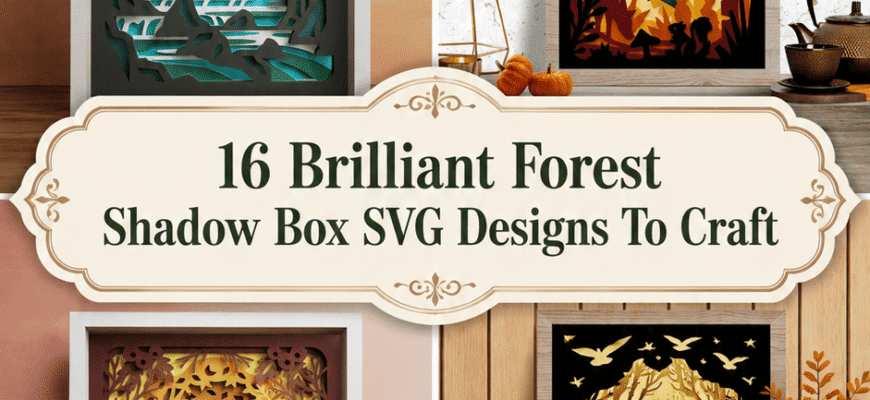 16 Brilliant Forest Shadow Box SVG Designs To Craft