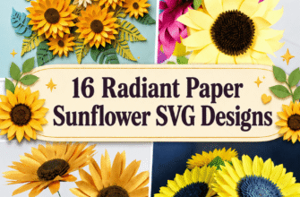 16 Radiant Paper Sunflower SVG Designs