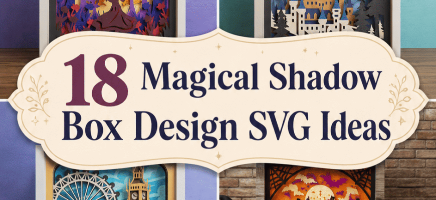 18 Magical Shadow Box Design SVG Ideas