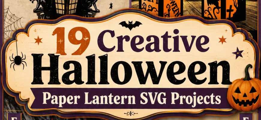 19 Creative Halloween Paper Lantern SVG Projects