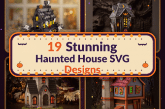 19 Stunning Haunted House SVG Designs
