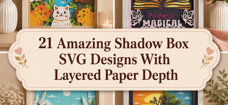 21 Amazing Shadow Box SVG Designs With Layered Paper Depth
