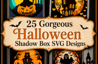 25 Gorgeous Halloween Shadow Box SVG Designs