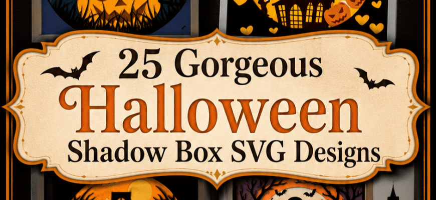 25 Gorgeous Halloween Shadow Box SVG Designs