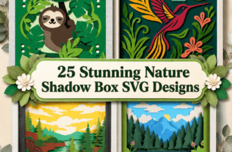 25 Stunning Nature Shadow Box SVG Designs