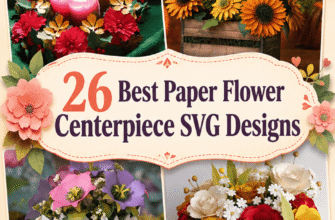 26 Best Paper Flower Centerpiece SVG Designs