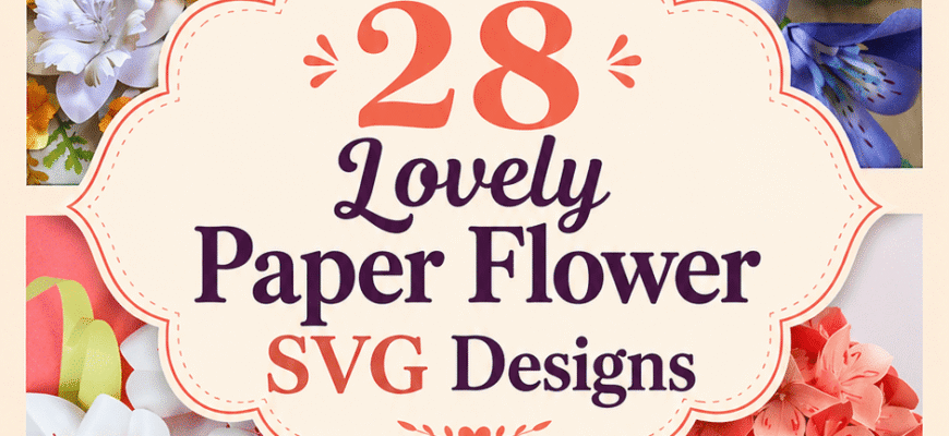 28 Lovely Paper Flower SVG Designs