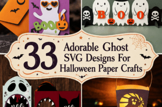 33 Adorable Ghost SVG Designs For Halloween Paper Crafts