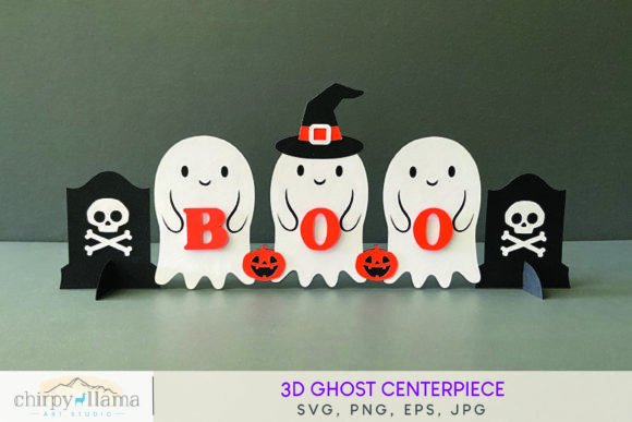 Playful Ghost Svg Halloween Centerpiece