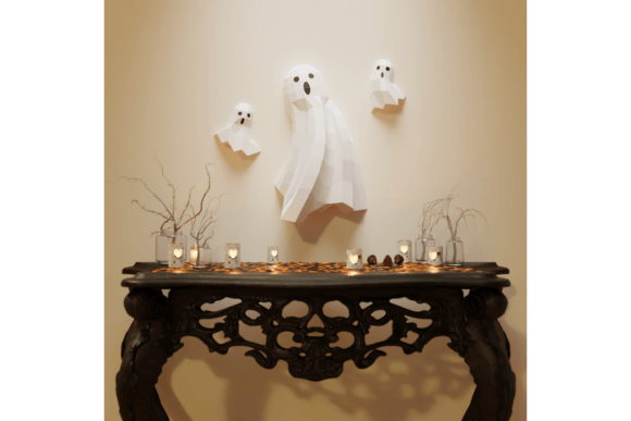 Charming 3D Ghost Svg Papercraft Decor