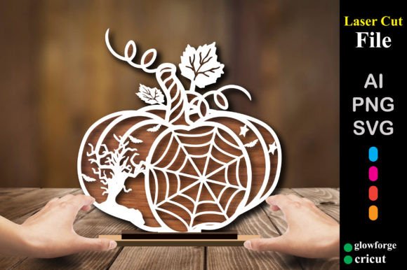 Standing Halloween Pumpkin SVG Web Scene