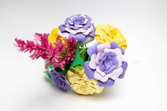 Amaranthus Paper Flower Centerpiece SVG Bouquet