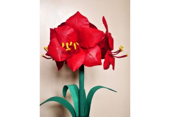 Amaryllis Paper Flower SVG Design