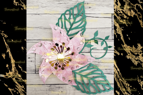 Auras Paper Flower Wall Decor SVG Template