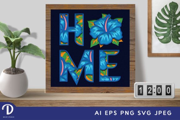 Azalea New Home Shadow Box Svg Frame