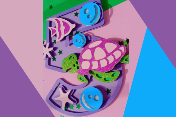 Baby Turtle Birthday Numbers SVG Set
