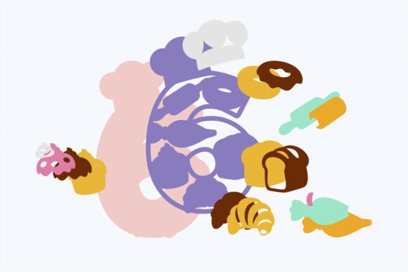 Bakery Birthday Numbers SVG Set