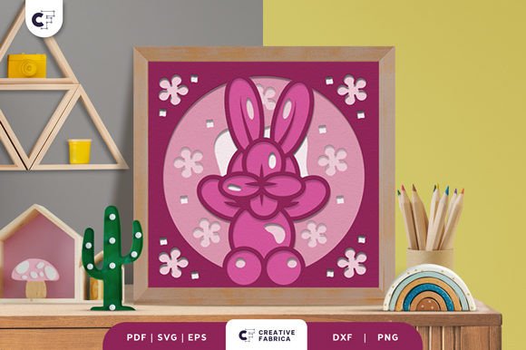 Balloon Rabbit Kids Birthday Svg Art