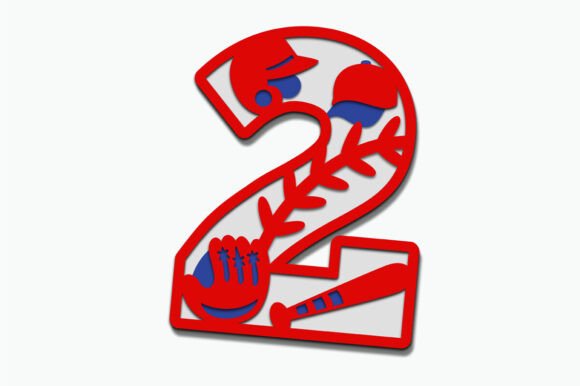 Baseball Birthday Numbers SVG Set