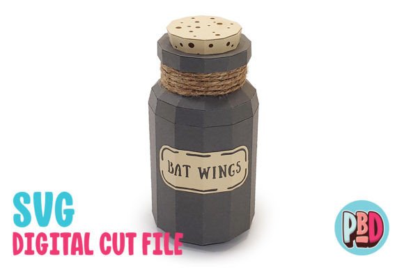 Bat Wings Halloween Potion Svg Bottle