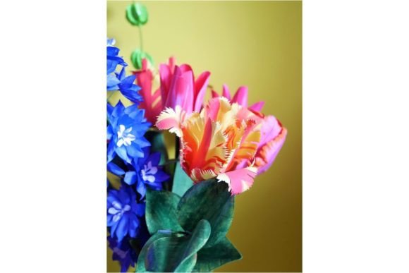 Blooming Paper Tulip SVG French Floral Charm