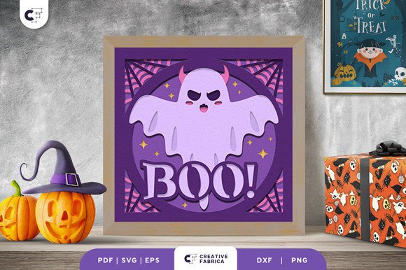 Boo Devil Ghost Svg Shadow Box
