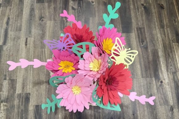 Cardstock Paper Flower Bouquet SVG