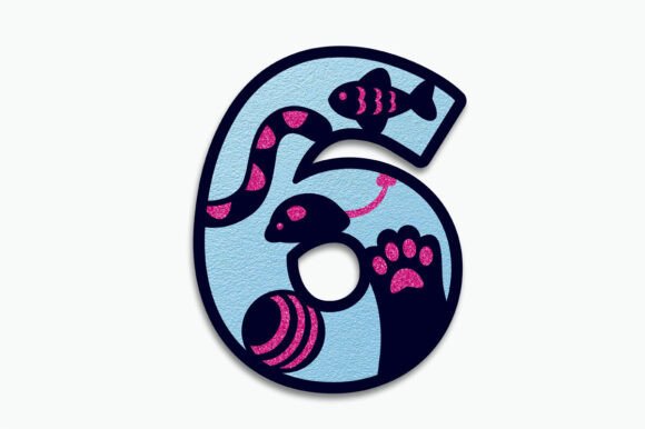 Playful Cat Birthday Numbers SVG Set