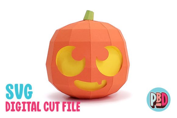 Cute Pumpkin SVG For 3D Papercraft