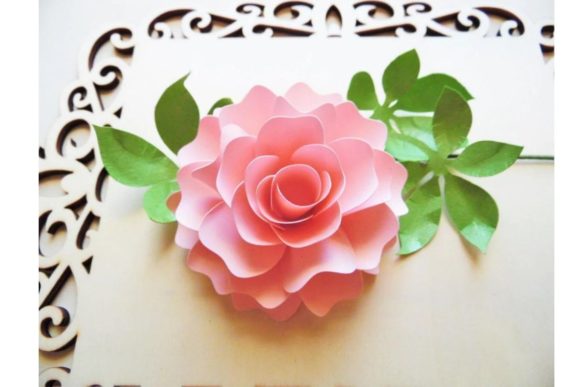 Diana Bloom Paper Rose SVG Template