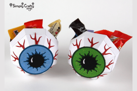 Eyeball Halloween Treat Box Svg Favors