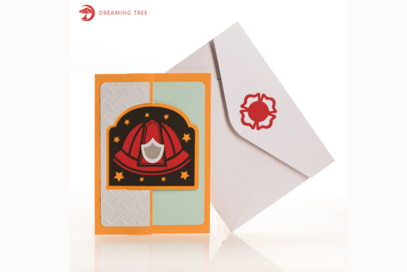 Fireman Flip Greeting Card SVG Hero