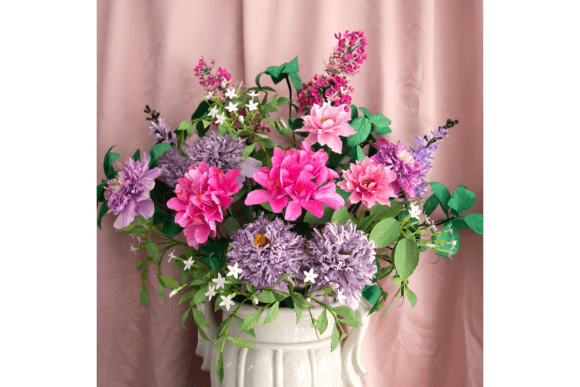 Flora Paper Flower Bouquet SVG Arrangement