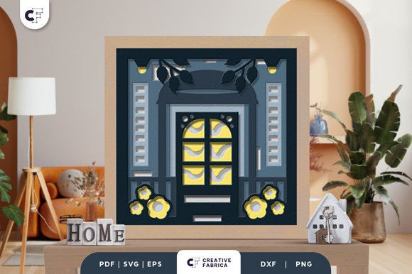 Porch Glow New Home Shadow Box Svg Art