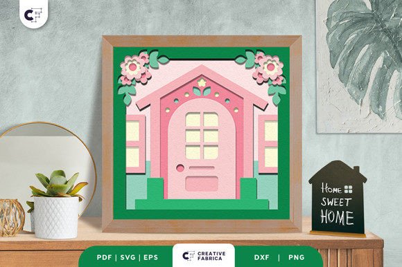 Floral Front New Home Shadow Box Svg Porch